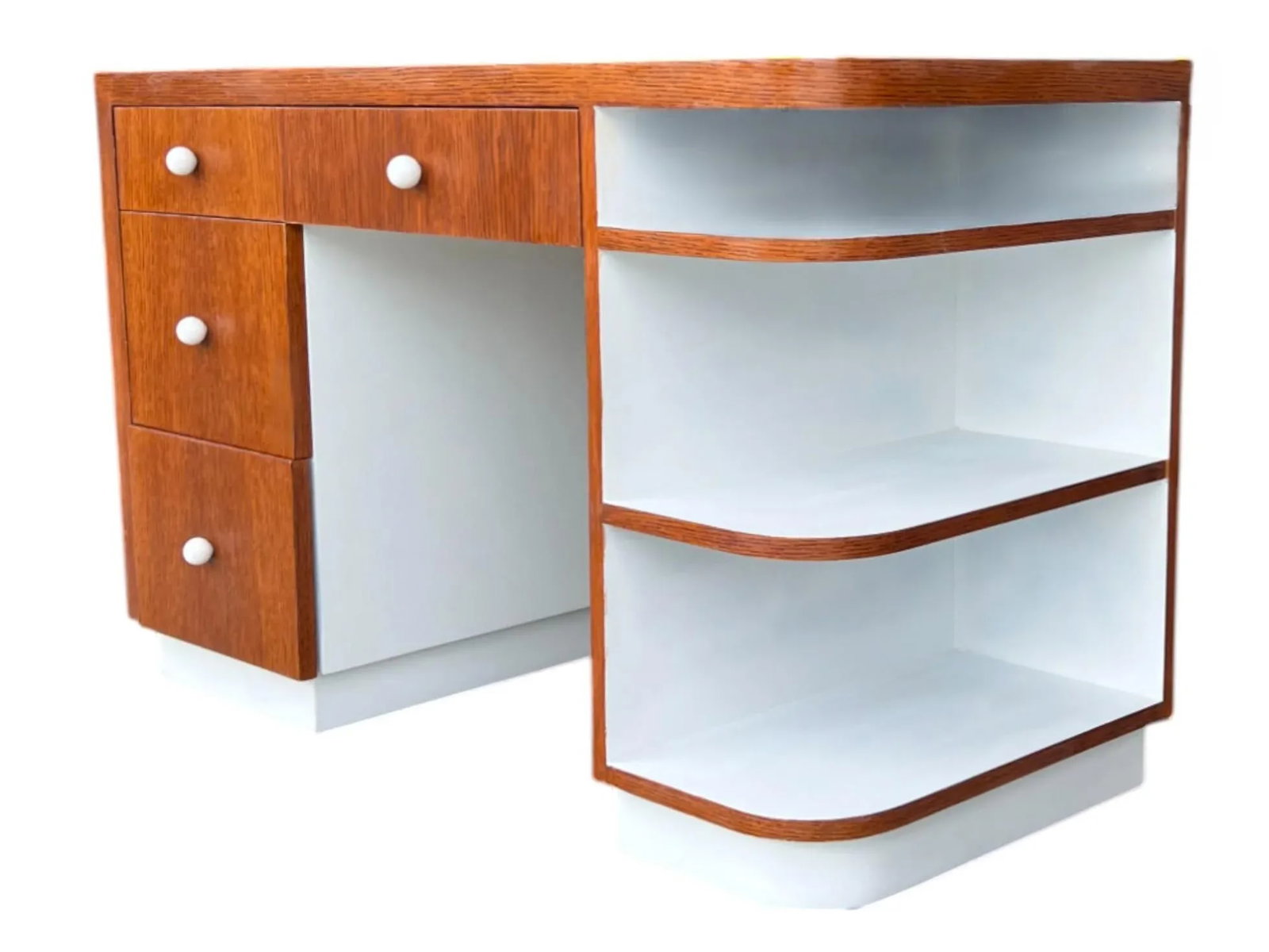 Restored Vintage 1970s Art Deco Desk - 5