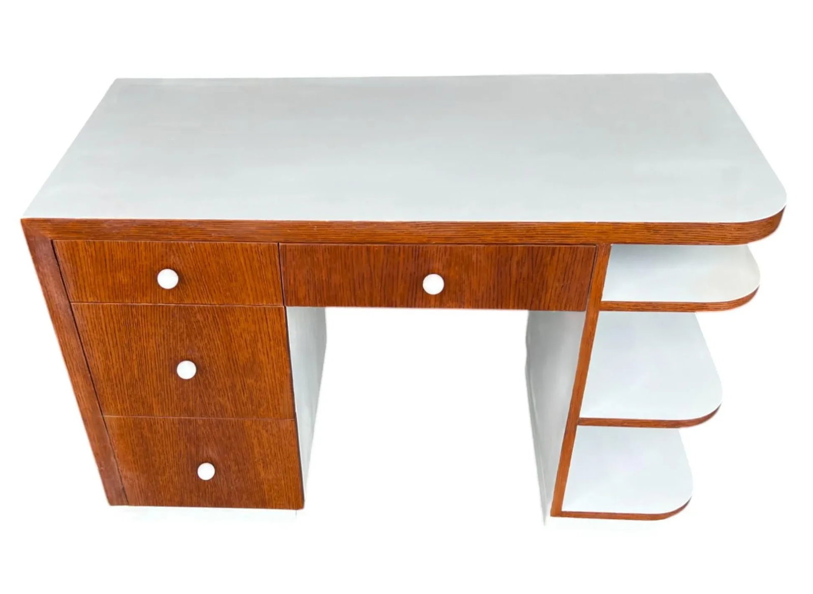 Restored Vintage 1970s Art Deco Desk - 6
