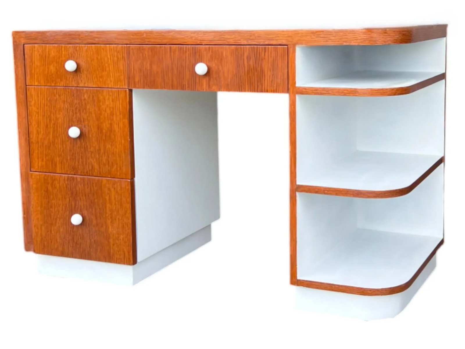 Restored Vintage 1970s Art Deco Desk - 7