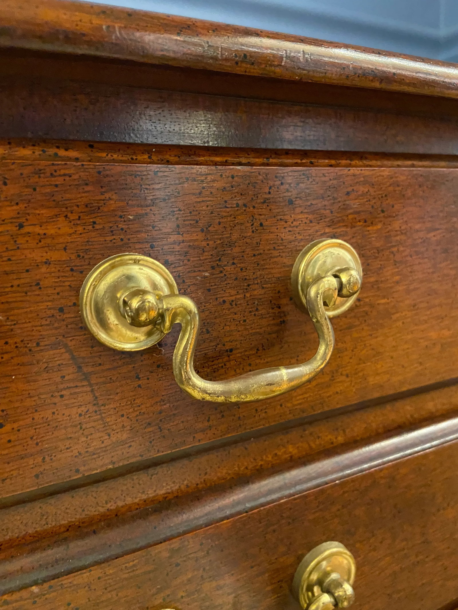 Chippendale 4-Drawer Mahogany Bedside Chest of Drawers - 3