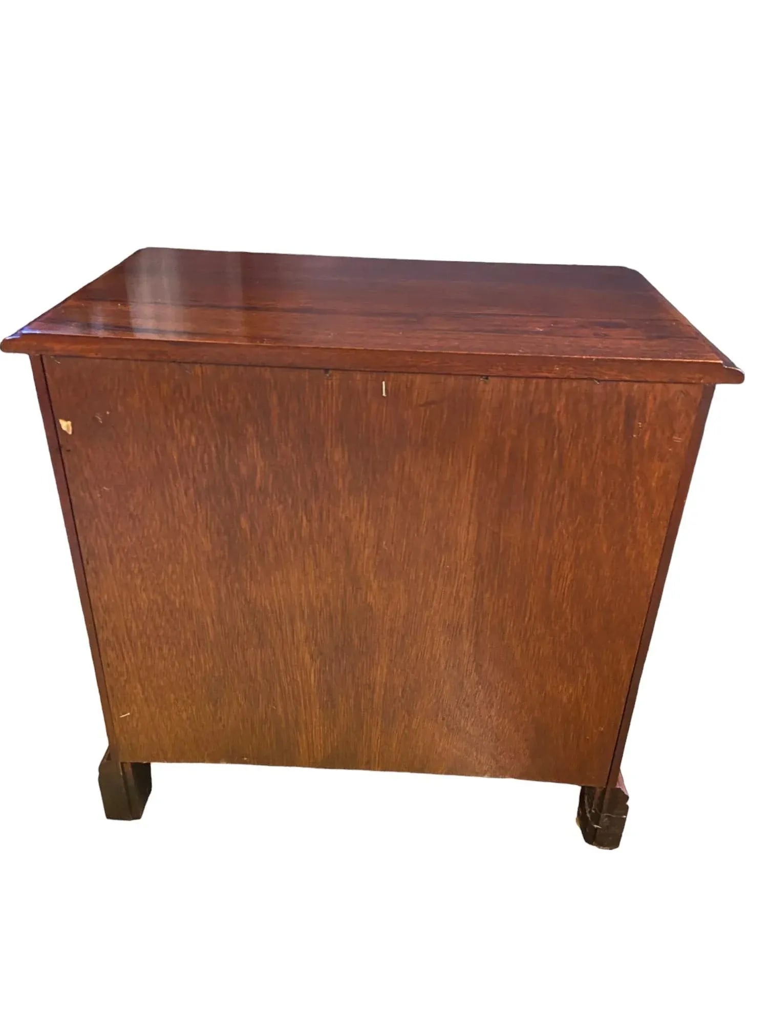 Chippendale 4-Drawer Mahogany Bedside Chest of Drawers - 4