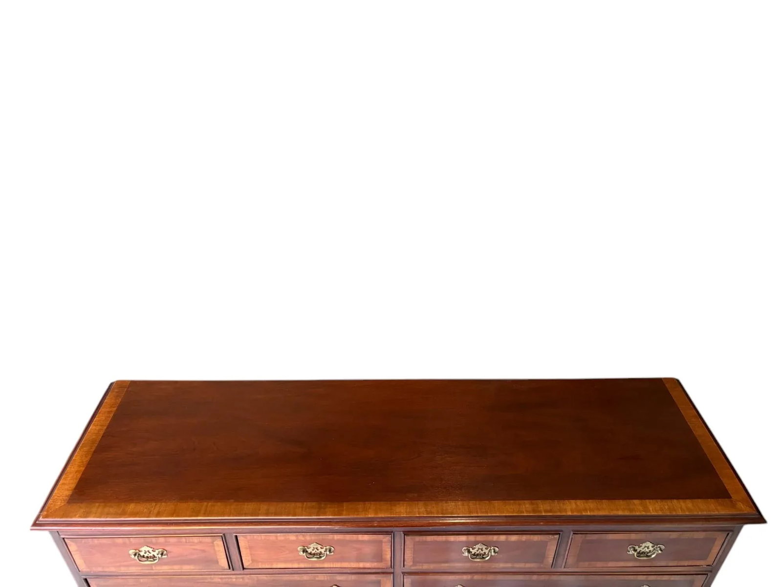 Dixie Chippendale Banded Mahogany Dresser - 4