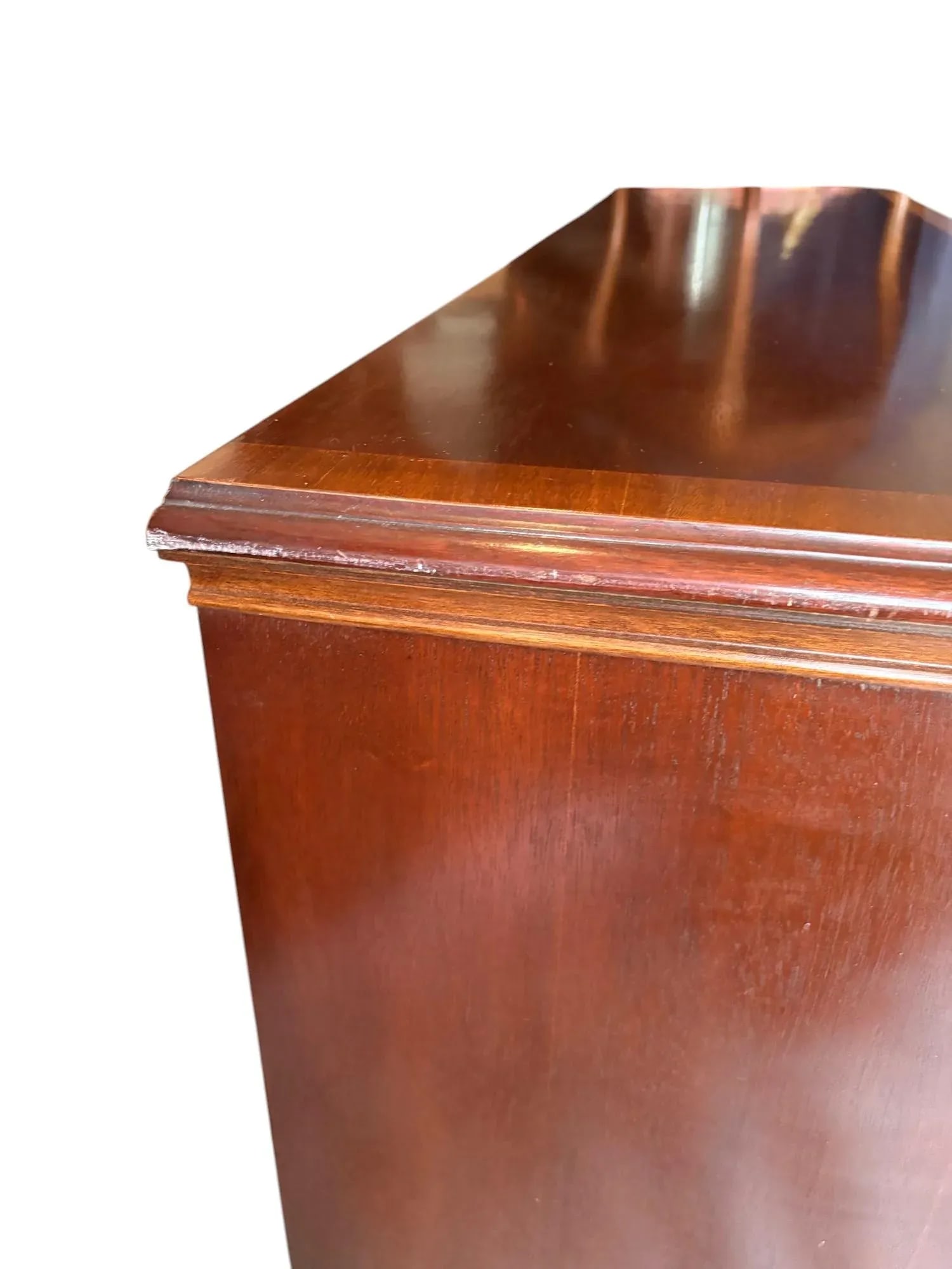 Dixie Chippendale Banded Mahogany Dresser - 6