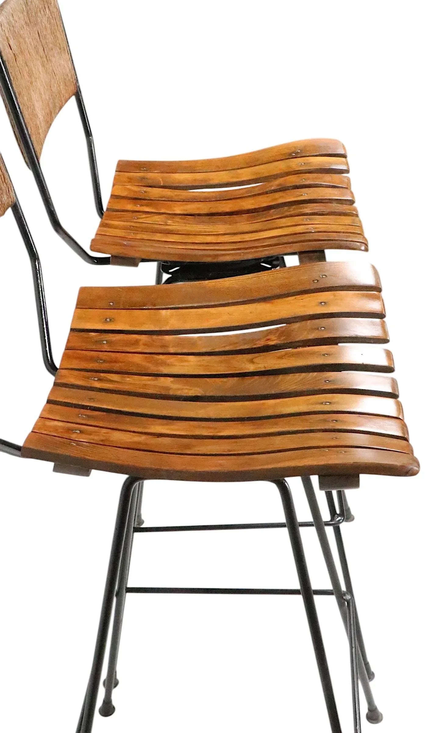 Pr. Mid Century Umanoff for Raymor Swivel Bar Stools C. 1960's - 5