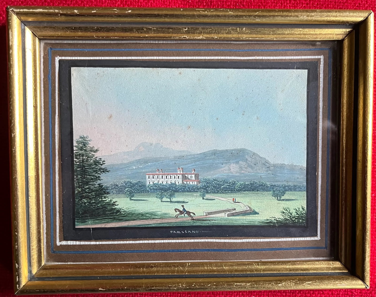 Antique 19th Century Italian Grand Tour Gouache Watercolor Paintings of Classical Architecture & Rui - 4