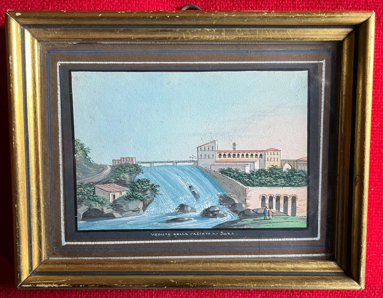 Antique 19th Century Italian Grand Tour Gouache Watercolor Paintings of Classical Architecture & Rui - 6