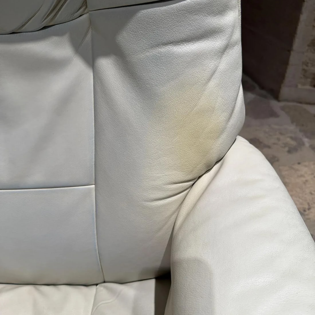 Scandinavian Ekornes Stressless Recliner White Lounge Chair + Ottoman - 3