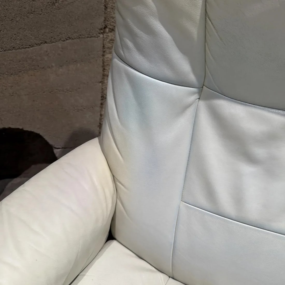 Scandinavian Ekornes Stressless Recliner White Lounge Chair + Ottoman - 6