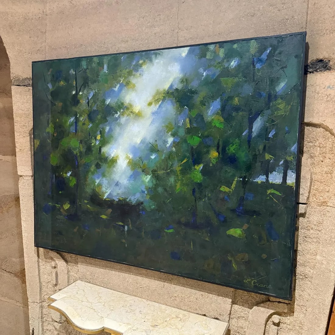 1960s Landscape Art Oil Painting Abstract Expressionism L Crane - 5