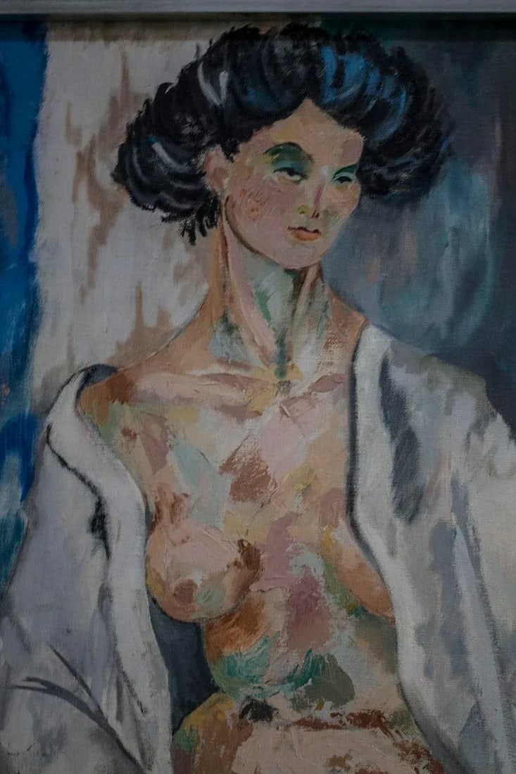Mid-Century Nude Oil Painting -Signed - 3
