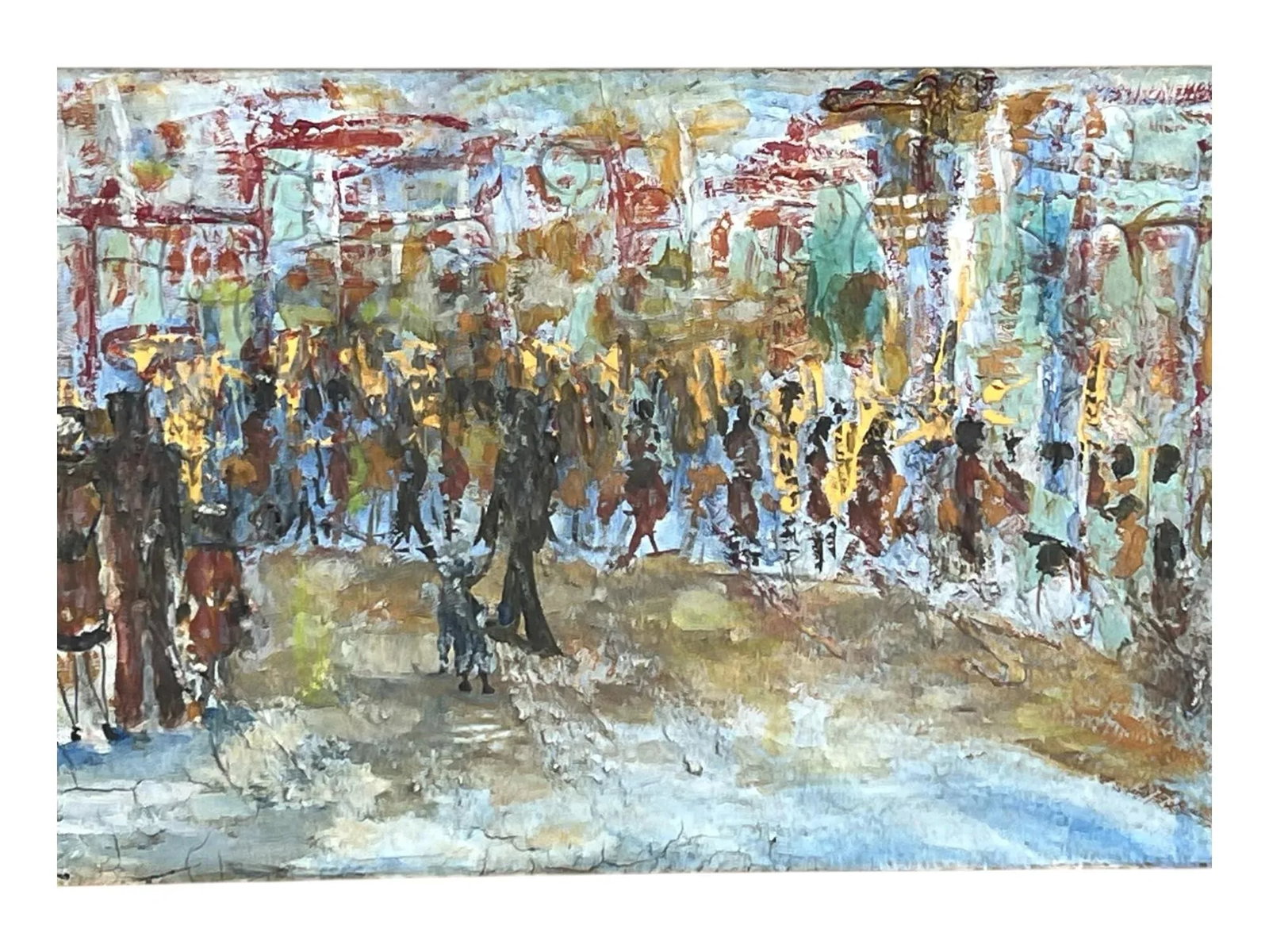 Signed Coleman Abstract Expressionist Urban Festival Painting - 10