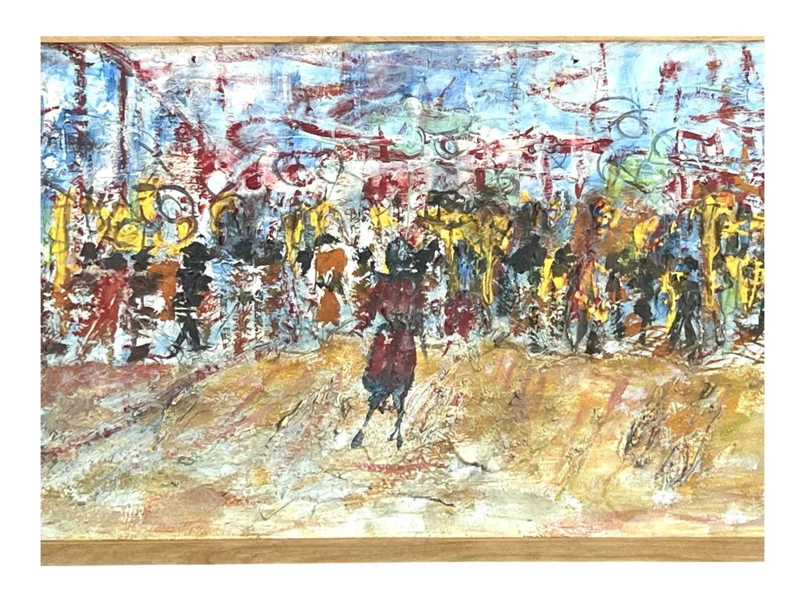 Signed Coleman Abstract Expressionist Urban Festival Painting - 11