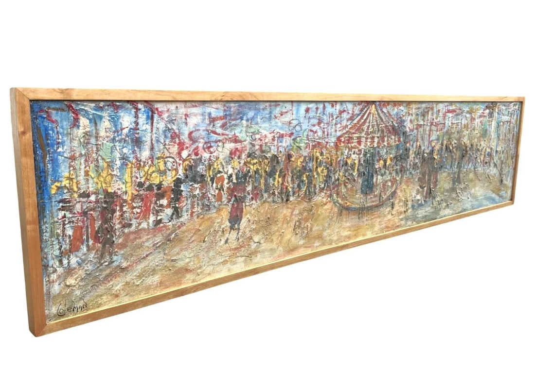 Signed Coleman Abstract Expressionist Urban Festival Painting - 3