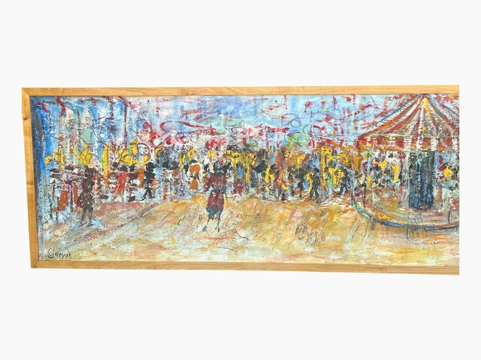 Signed Coleman Abstract Expressionist Urban Festival Painting - 6