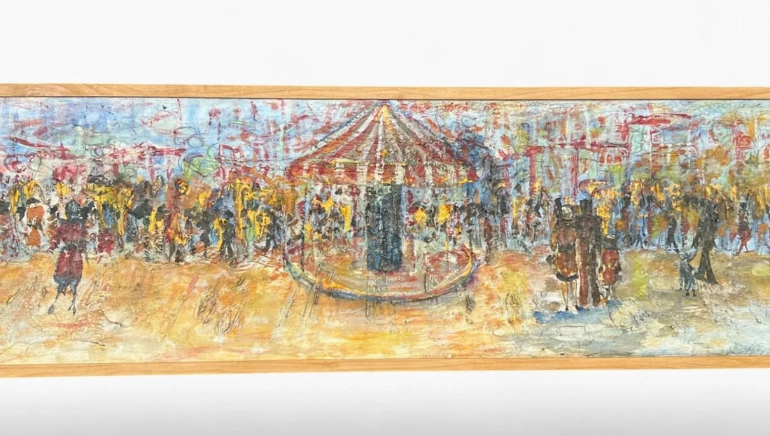 Signed Coleman Abstract Expressionist Urban Festival Painting - 7