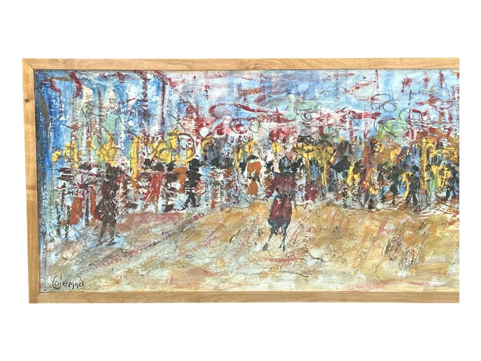 Signed Coleman Abstract Expressionist Urban Festival Painting - 9