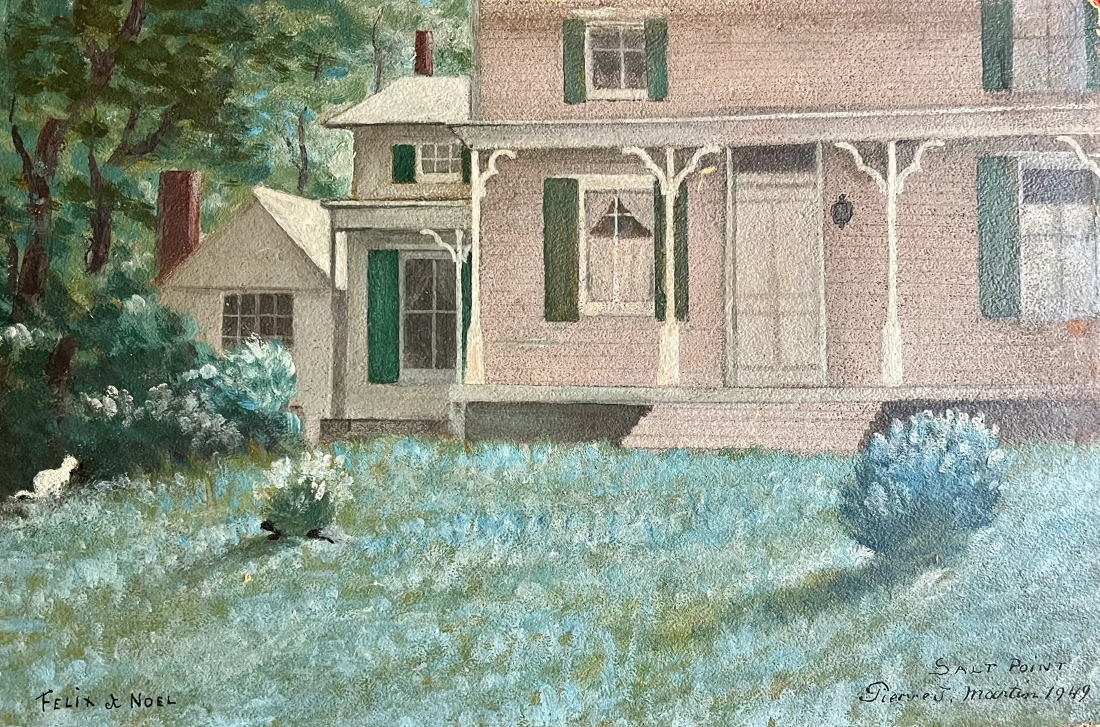 Pierre J. Martin (American - Hudson River Valley) Salt Point, New York Architectural Landscape Oil P - 10
