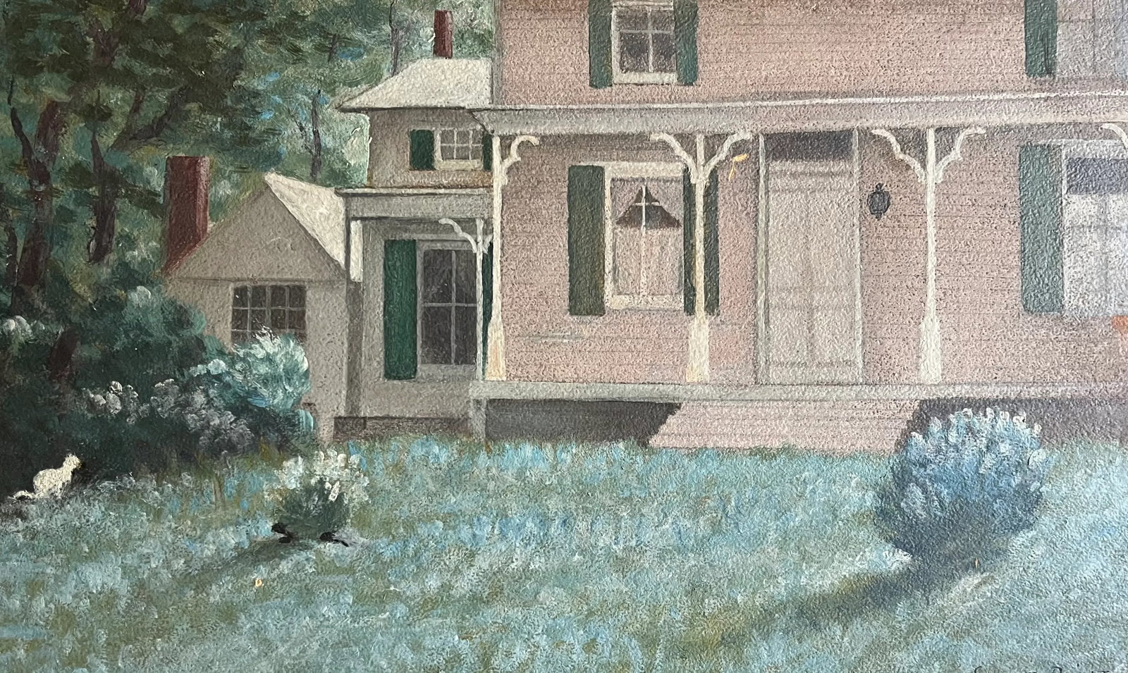 Pierre J. Martin (American - Hudson River Valley) Salt Point, New York Architectural Landscape Oil P - 2