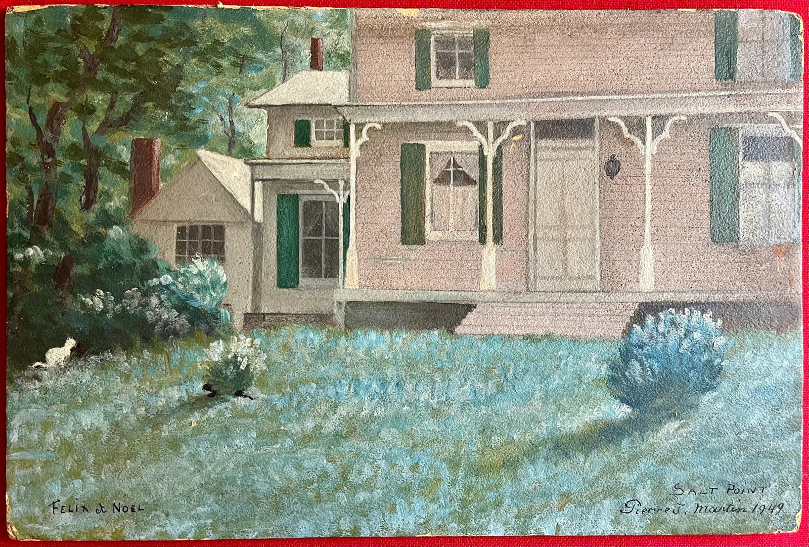 Pierre J. Martin (American - Hudson River Valley) Salt Point, New York Architectural Landscape Oil P - 3