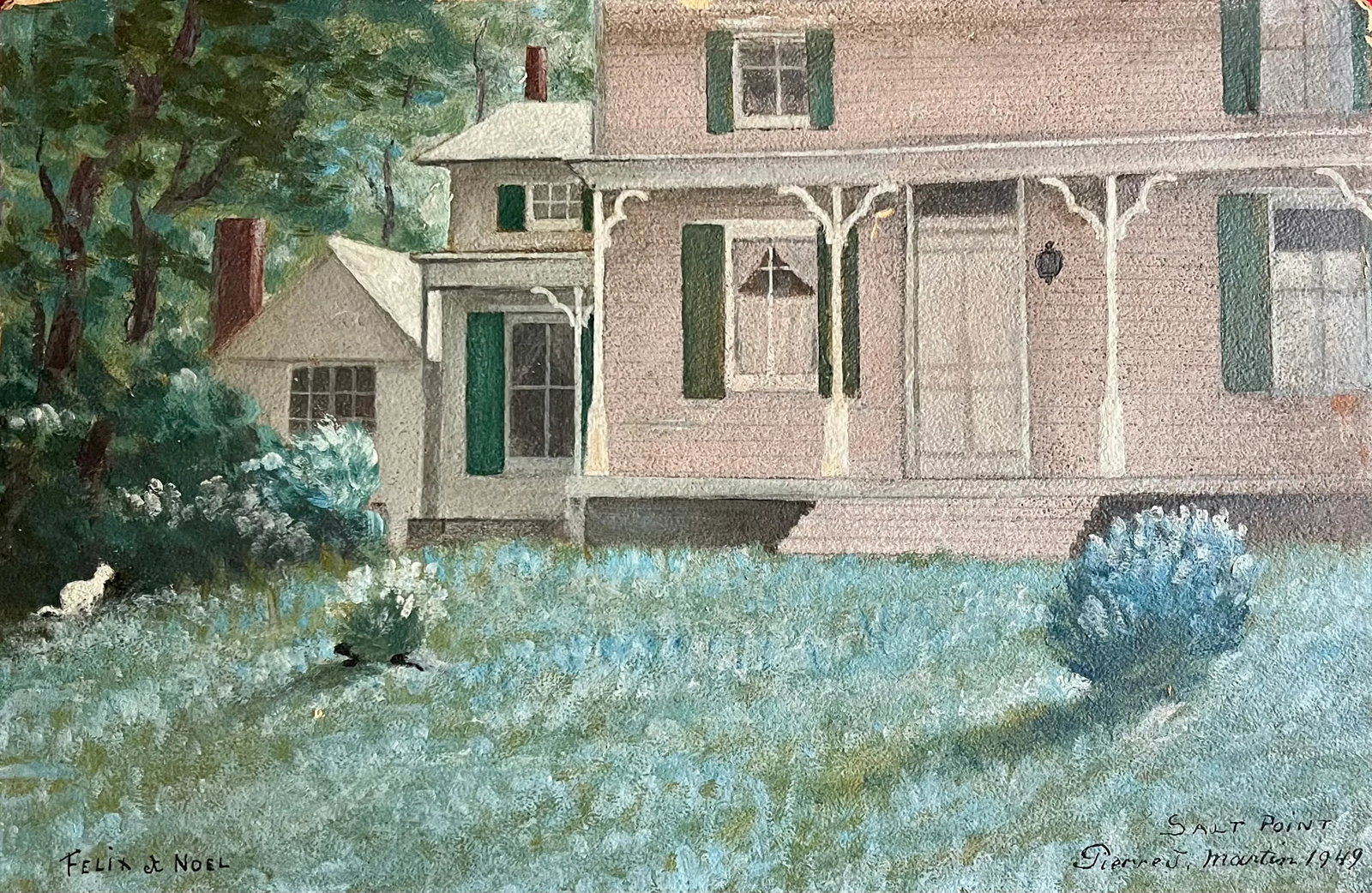 Pierre J. Martin (American - Hudson River Valley) Salt Point, New York Architectural Landscape Oil P - 6