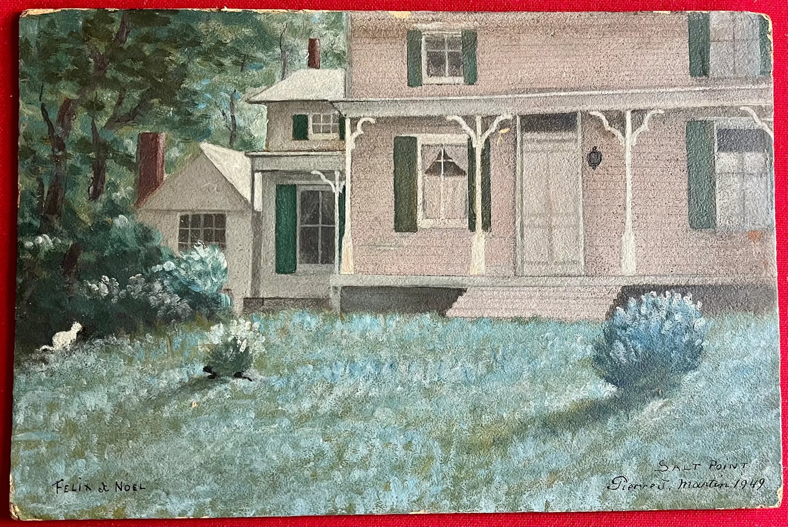 Pierre J. Martin (American - Hudson River Valley) Salt Point, New York Architectural Landscape Oil P - 8