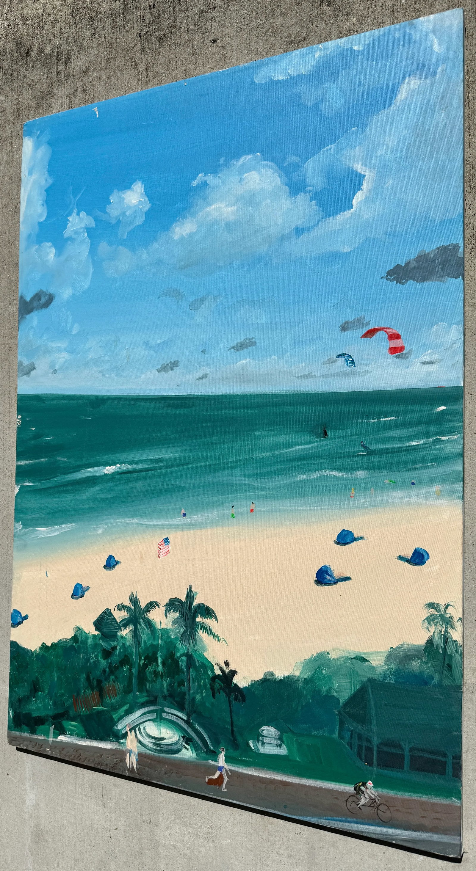 "Florida Seaside Life" by Joe Davis/Acrylic on Canvas - 3
