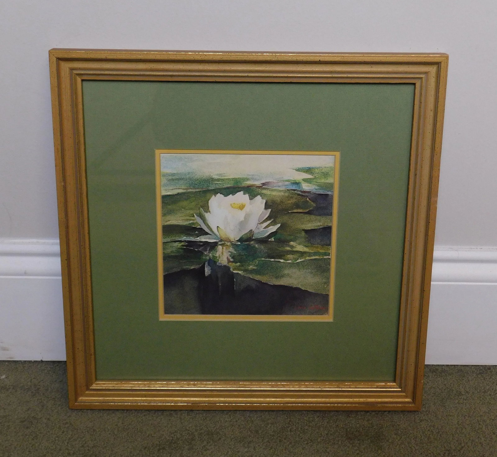 Water Lily in Sunlight John La Farge Fine Art Framed Print - 11
