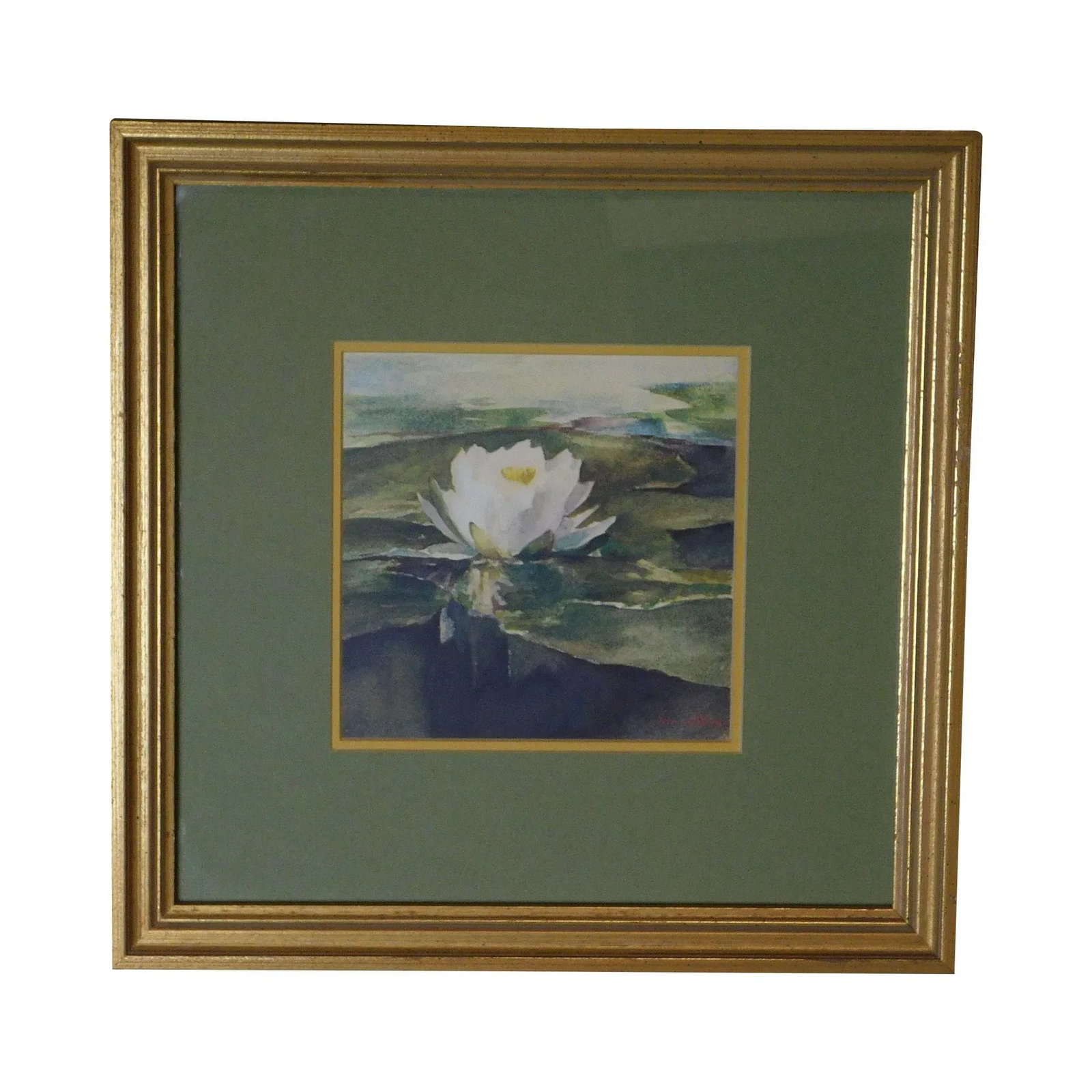 Water Lily in Sunlight John La Farge Fine Art Framed Print - 12