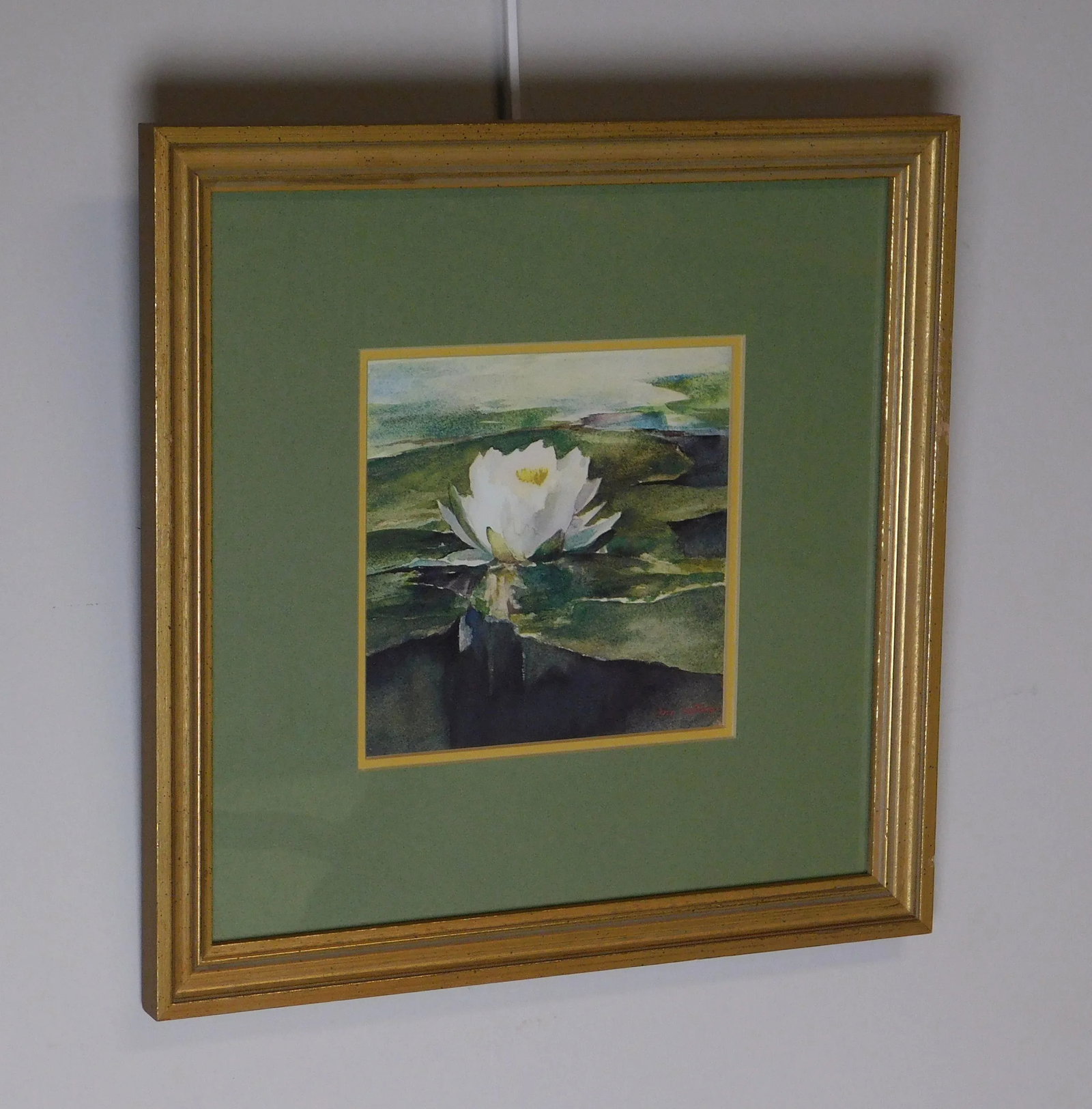 Water Lily in Sunlight John La Farge Fine Art Framed Print - 3