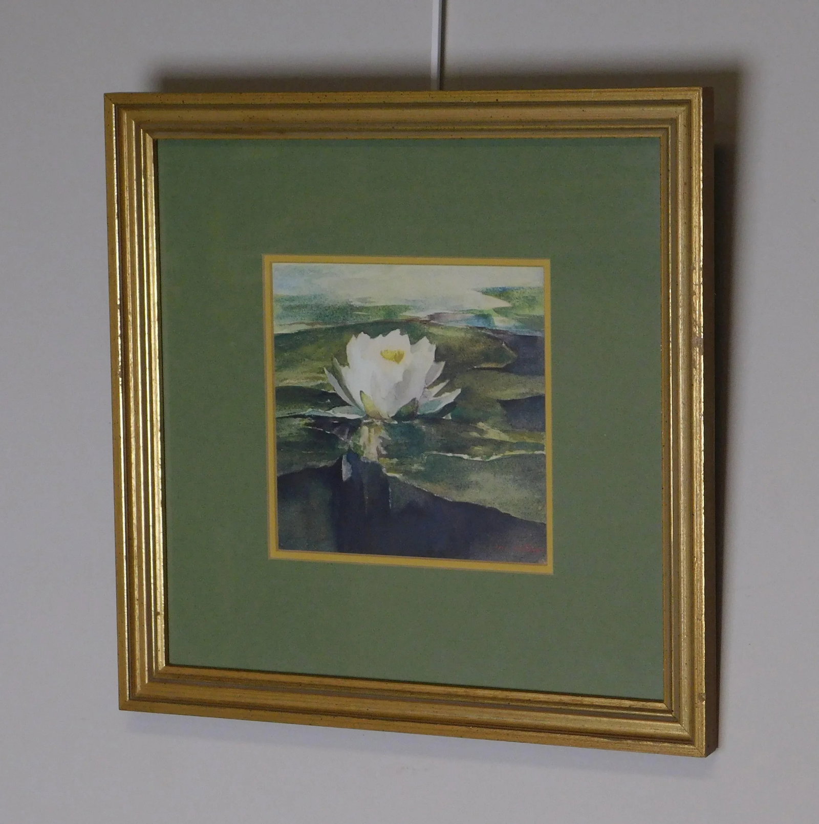 Water Lily in Sunlight John La Farge Fine Art Framed Print - 4