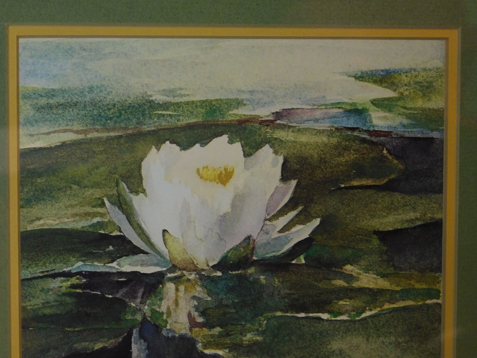 Water Lily in Sunlight John La Farge Fine Art Framed Print - 7