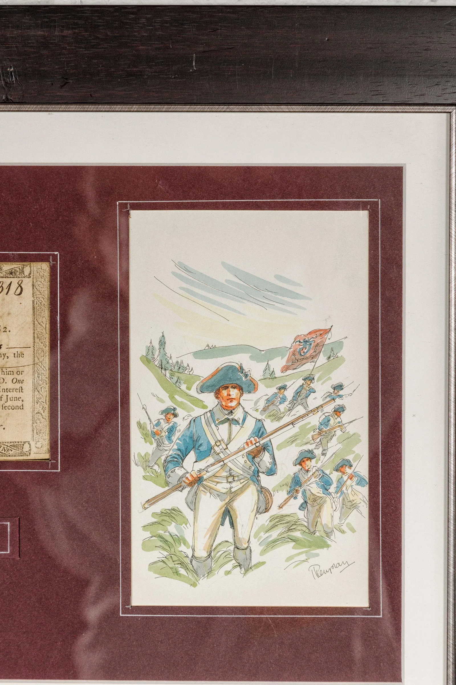 1780s American Revolutionary War Bond, State of Connecticut in Black Frame - 12