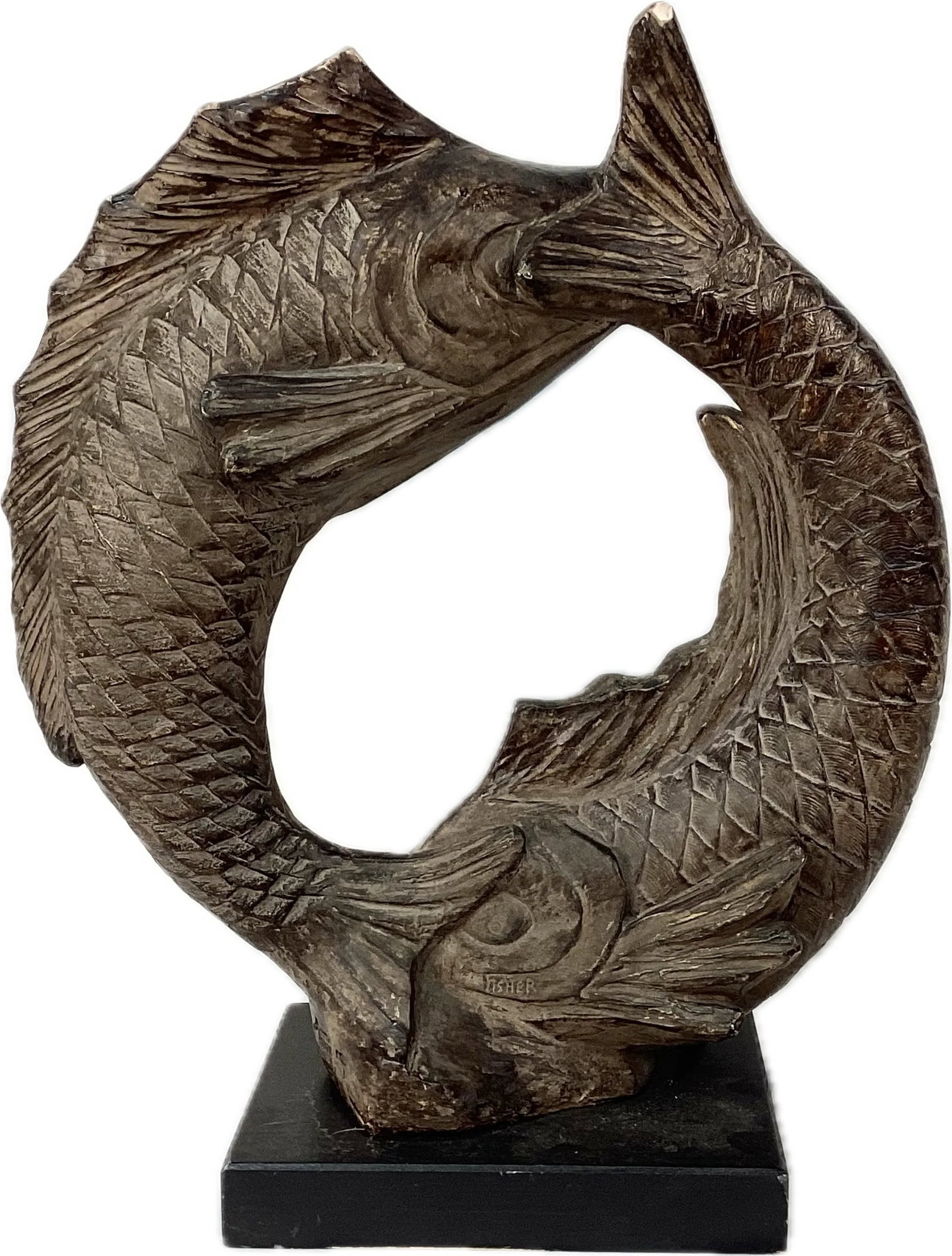 Austin Sculpture by David Fisher Infinity Carp - 5