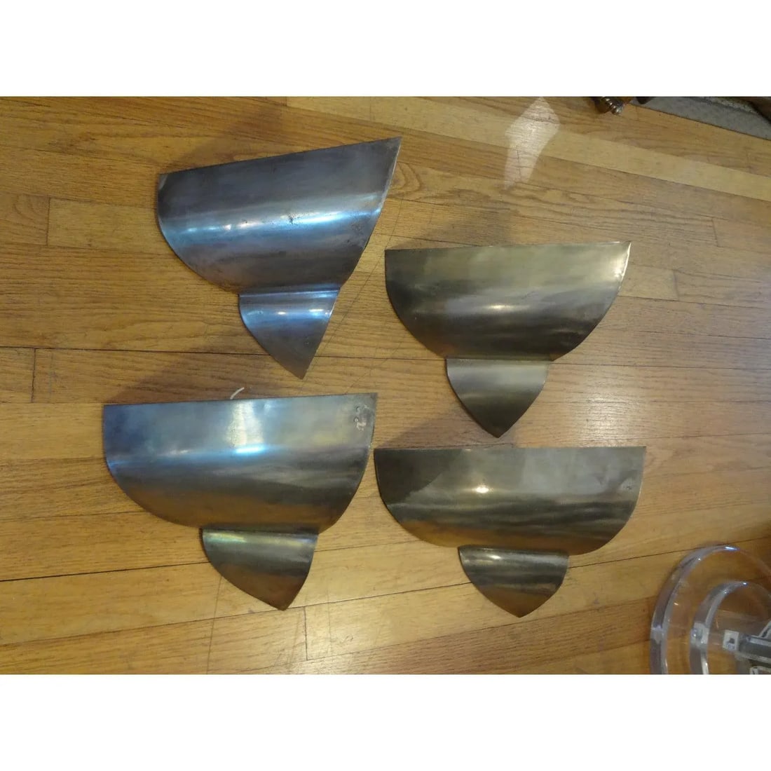 1930s French Art Deco Triangular Form Steel Sconces-Set of 4 - 2