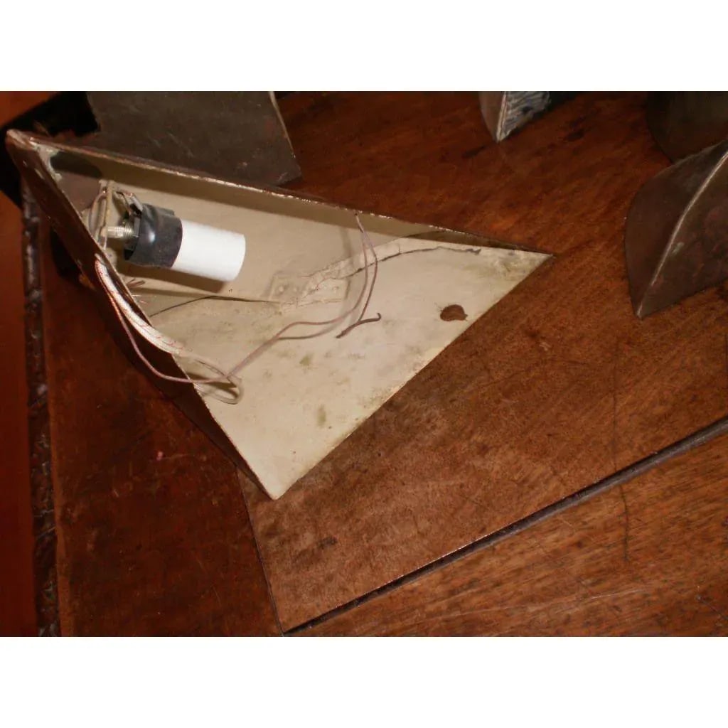 1930s French Art Deco Triangular Form Steel Sconces-Set of 4 - 5