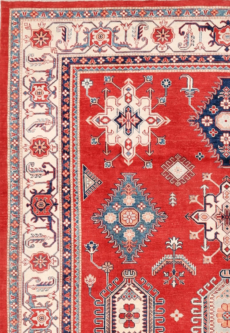 Kazak Wool Rug - 8'11" X 11'11" - 2