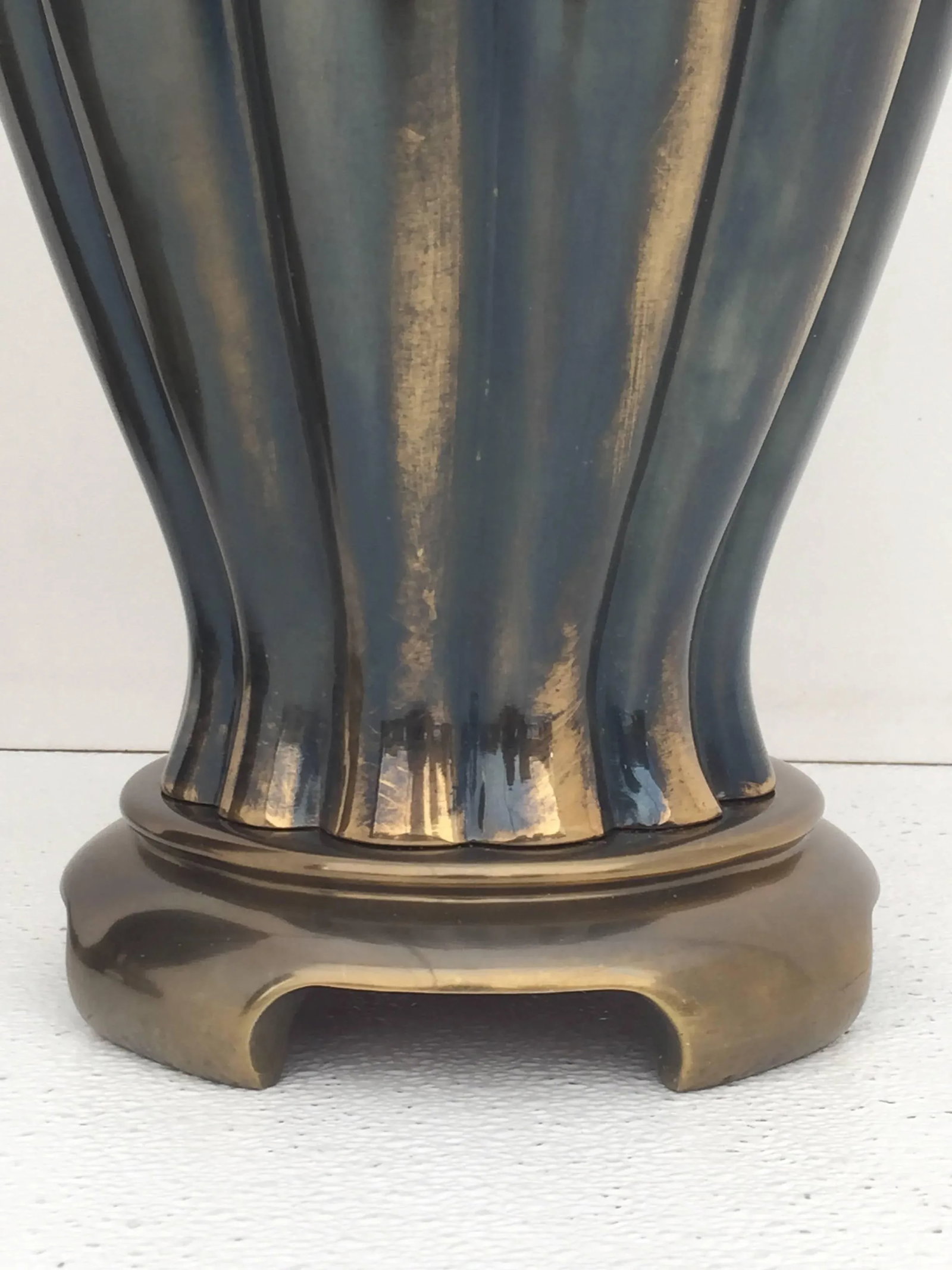 Ginger Jar Lamps in Vintage Bronze Finish - a Pair - 3