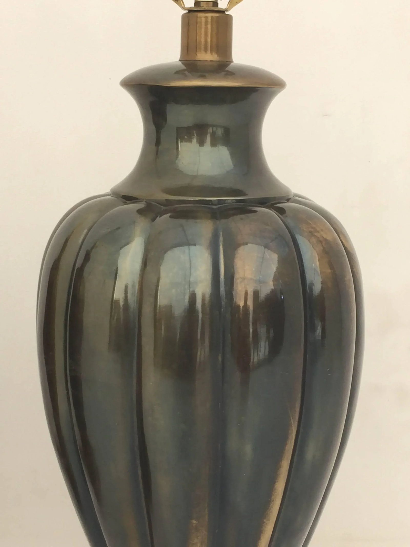 Ginger Jar Lamps in Vintage Bronze Finish - a Pair - 4