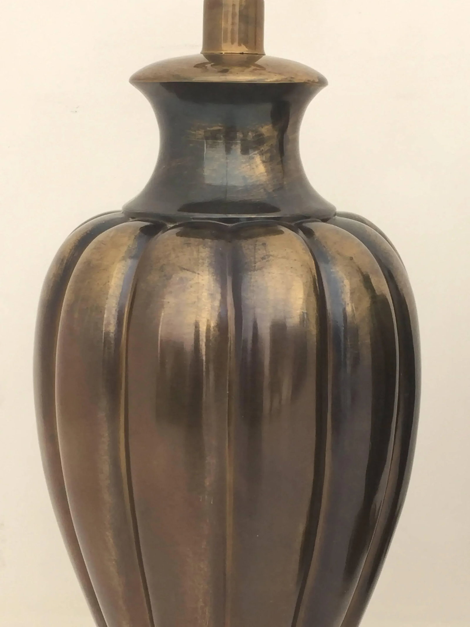 Ginger Jar Lamps in Vintage Bronze Finish - a Pair - 6