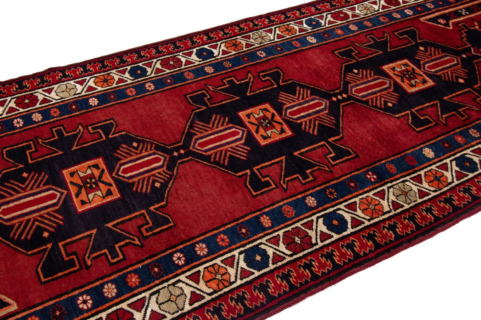 Mid-20th Century Vintage North West Persian Rug, 3'7" X 10'4" - 7