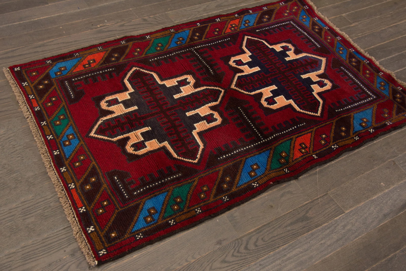 Vintage Persian Balouch Handmade Wool Rug - 3