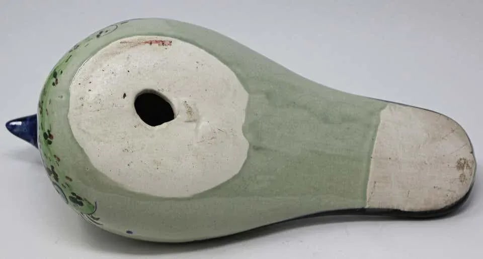 Tonala Folk Art Bird Mexican Hand Painted Colorful Pottery 1960s - 9