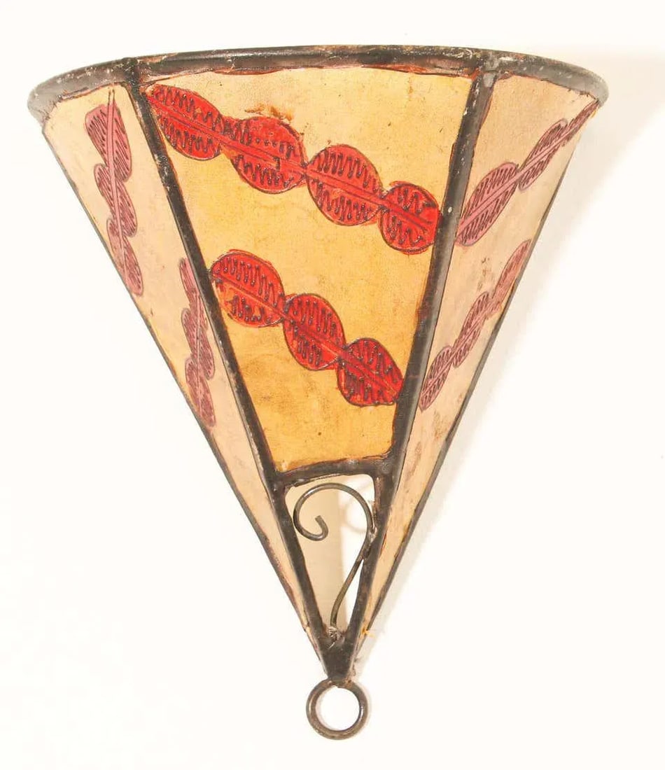 Ethnic Parchment African Art Wall Sconce - 2