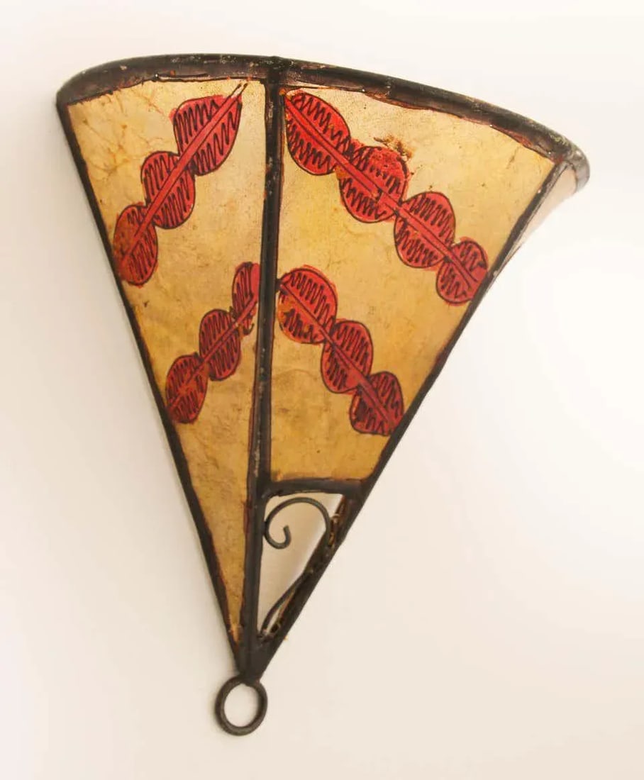 Ethnic Parchment African Art Wall Sconce - 4