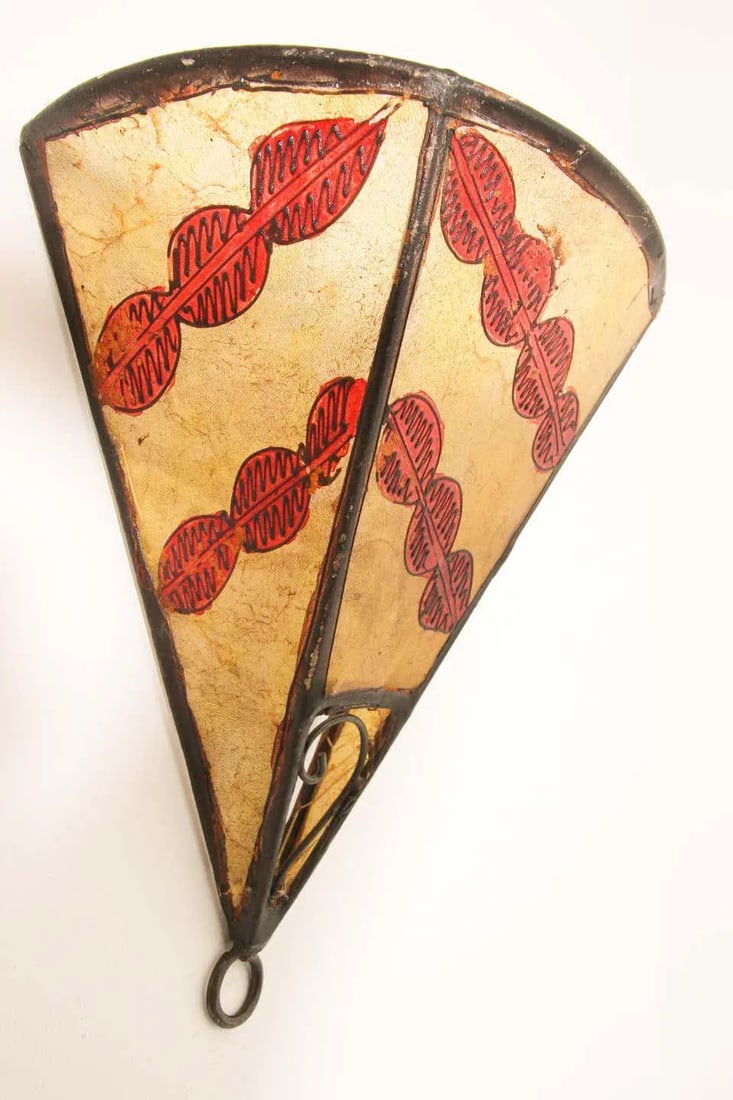 Ethnic Parchment African Art Wall Sconce - 6