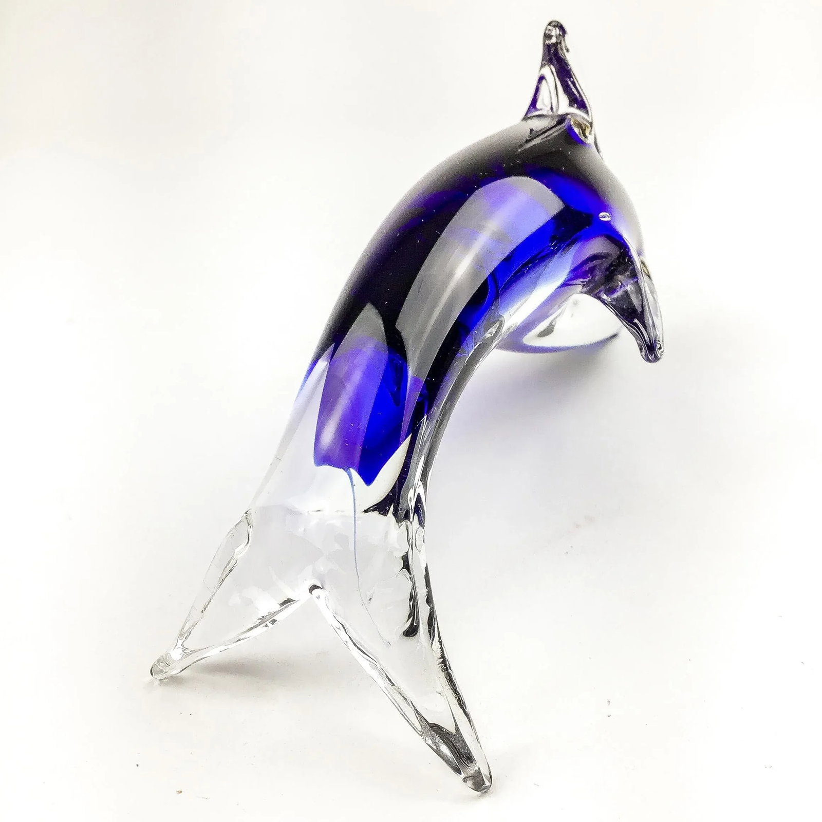 Murano Glass Dolphin Cobalt Blue - 5