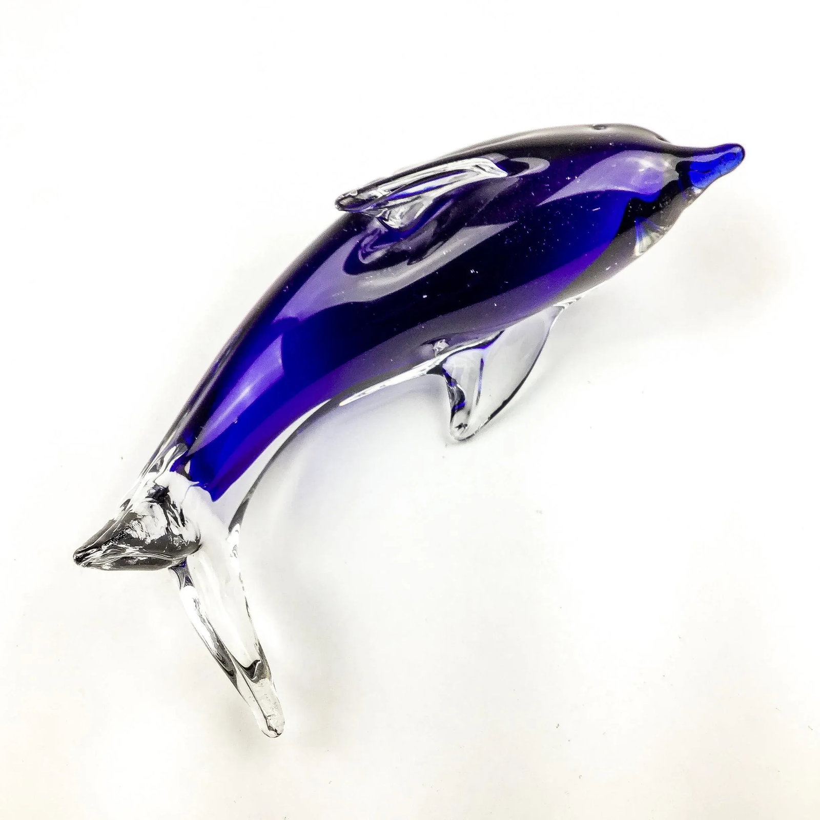 Murano Glass Dolphin Cobalt Blue - 8
