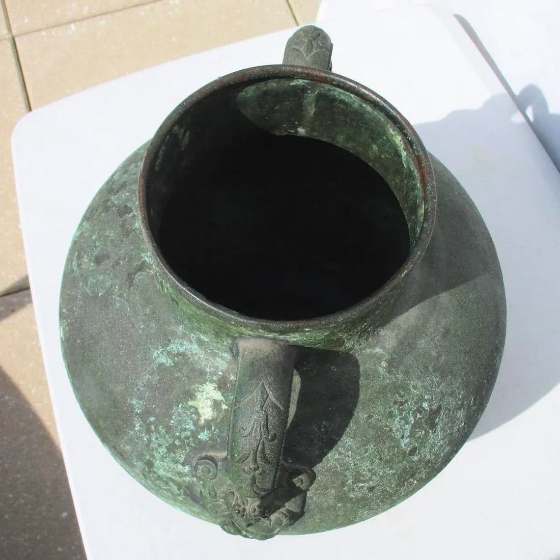 Antique Grand Tour Two Handled Bronze Vessel - 5