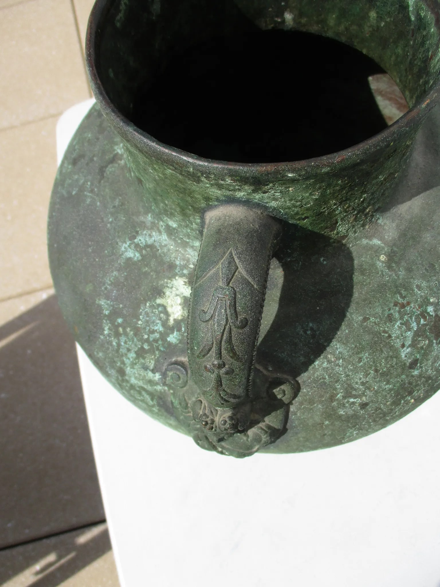 Antique Grand Tour Two Handled Bronze Vessel - 6