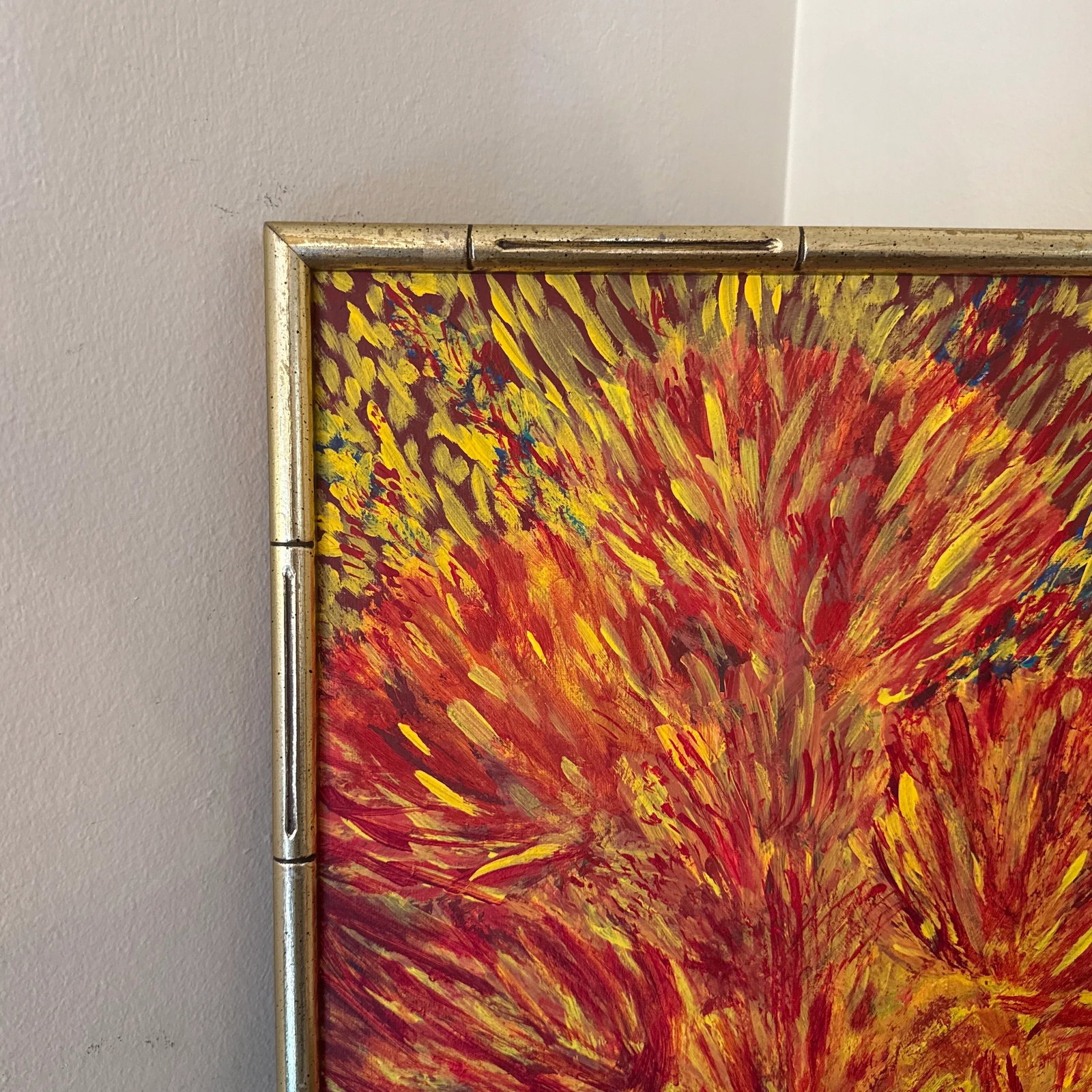 1970s Vintage Abstract Painting on Canvas Signed - 5